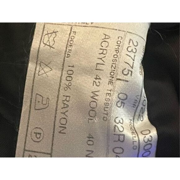 Paul Zileri Wool Blend Gruppo Blazer Black Gold Metallic Size L 52 - Picture 13 of 16